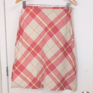 INWEAR PINK PLAID SKIRT SIZE 10